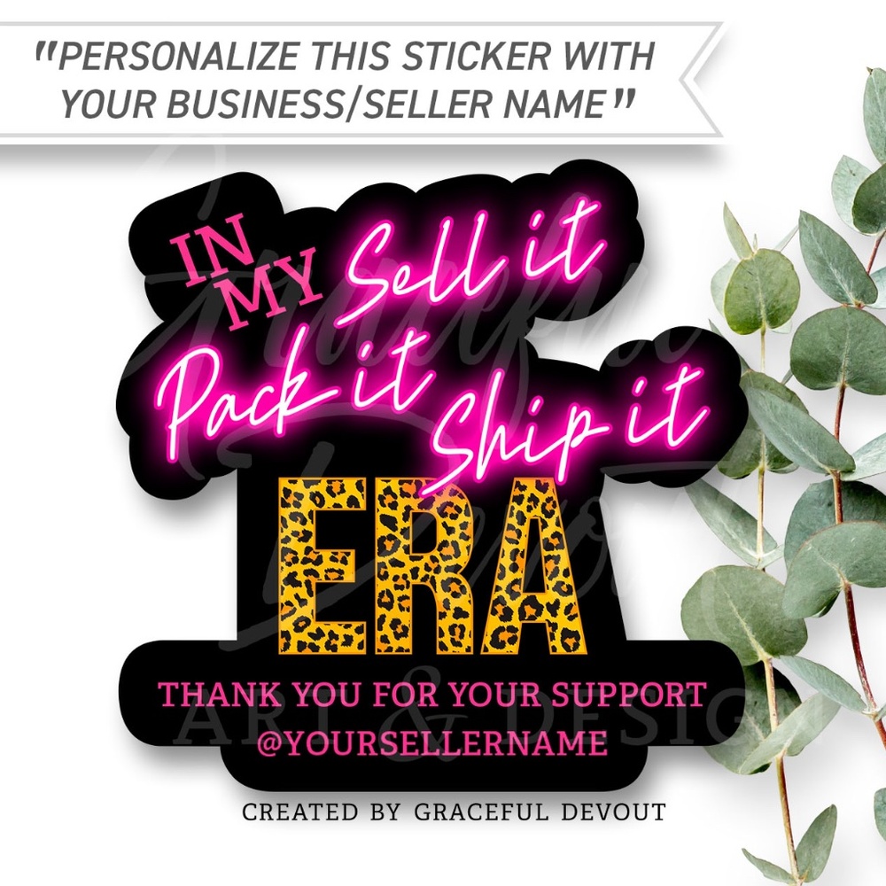 In My Sell It Pack It Ship It ERA - 2" (inches) (48ct.) Stickers